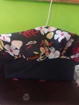 Touca para cozinha preta com estampada