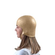 Touca para Luzes Mechas Reflexos Dourada Siliconada Profissional Atenas Dompel