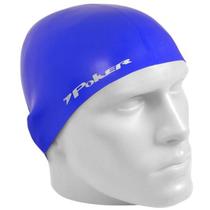 Touca para natacao silicone azul poker