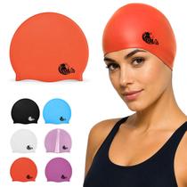 Touca Para Piscina Em Silicone Flexível Profissional Hidroginástica Para Adultos