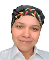 Touca para restaurante de cetim Unissex Preto com Bolinhas