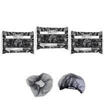 Touca Rede Nylon Preta Descartável Ref 00062 Pac 100 Kit 3 Touca Rede Nylon Preta Descartável Ref 00062 Pac 100 Kit 3