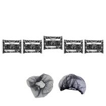 Touca Rede Nylon Preta Descartável Ref 00062 Pac 100 Kit 5 Touca Rede Nylon Preta Descartável Ref 00062 Pac 100 Kit 5