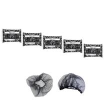 Touca Rede Nylon Preta Descartável Ref 00062 Pac 100 Kit 5 Touca Rede Nylon Preta Descartável Ref 00062 Pac 100 Kit 5