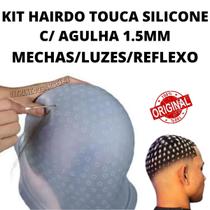 Touca Romana Em Silicone + Agulha Para Luzes Original Hairdo