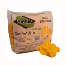 Touca Sanfonada Amarela com 100 UN - Protdesc