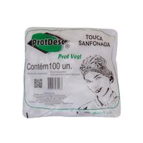 Touca Sanfonada Branca Com 100 Unidades - ProtDesc Touca Sanfonada Branca Com 100 Unidades - ProtDesc