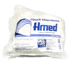Touca Sanfonada Hmed Pacote Com 100 Unidades - Descartex Touca Sanfonada Hmed Pacote Com 100 Unidades - Descartex