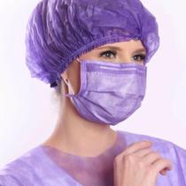 Touca Sanfonada Premium pct 100 unidades Lilás - ProtDesc Touca Sanfonada Premium pct 100 unidades Lilás - ProtDesc