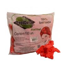 Touca Sanfonada Vermelho com 100 UN - Protdesc Touca Sanfonada Vermelho com 100 UN - Protdesc
