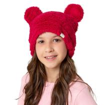 Touca Teddy Com Orelinhas Ursinho Inverno Quentinha