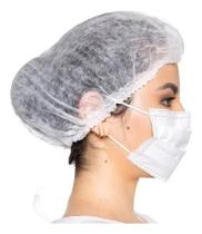 Touca Tnt Descartável com Anvisa Preta,Rosa,Branca e Azul Com 100 Unidades