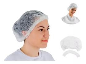 Touca tnt descartavel sanfonada branca100 un Touca tnt descartavel sanfonada branca100 un