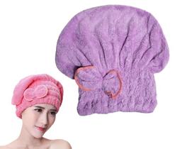 Touca Toalha De Secar Cabelo Rápido Prático Pós Banho