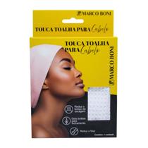 Touca Toalha Para Cabelo 100% Microfibra C/ Botão Marco Boni