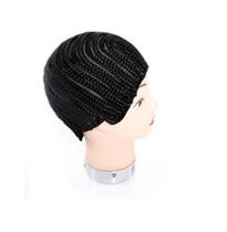 Touca Trançada Para Confecção De Peruca Box Braids Cor Preta