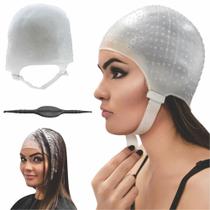 Touca Tratamento Mechas Luzes Reflexo Profissional + Agulha Touca Tratamento Mechas Luzes Reflexo Profissional + Agulha