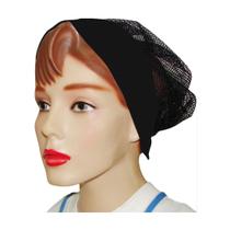 Touca Tule Preta com Aba Lamare