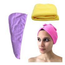 Touca Turbante Banho Cabelo Microfibra Anti Frizz Rosa Premium Touca Turbante Banho Cabelo Microfibra Anti Frizz Rosa Premium