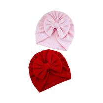 Touca Turbante Com Laço Para Bebê Menina 0-10 Meses, Faixa De Cabeça Infantil, Gorro De