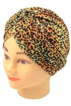 Touca Turbante Estampada Yellow Santa Clara - 01 Unidade