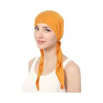 Touca Turbante Feminina Elástica Com Strass De Cor Sólida, Gorro Casual, Touca Para Quimioterapia