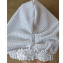 Touca / Turbante Feminina Umbanda Candomblé de Malha Branco 2