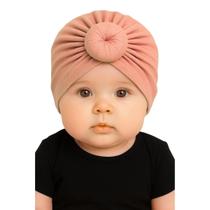 Touca Turbante Infantil com Nó Central De Meninas Moda Touca Turbante Infantil com Nó Central De Meninas Moda