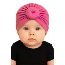 Touca Turbante Infantil com Nó Central De Meninas Moda Touca Turbante Infantil com Nó Central De Meninas Moda