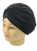 Touca Turbante Lisa Preta Santa Clara - 01 Unidade