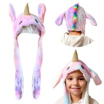 Touca Unicórnio Infantil Colorida Macia Fofo Gorro Pelúcia Divertido Aconchegante Touca Unicórnio Infantil Colorida Macia Fofo Gorro Pelúcia Divertido Aconchegante