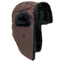 Touca Ushanka Marrom Gorro Chaves Russa Aviador Frio Lã Proteção Orelhas Aviador Inverno Touca Ushanka Marrom Gorro Chaves Russa Aviador Frio Lã Proteção Orelhas Aviador Inverno