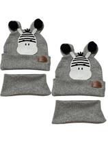 Touca zebra para bebê /criança Inverno gorro com cachecol gemeos e Touca zebra para bebê /criança Inverno gorro com cachecol gemeos e