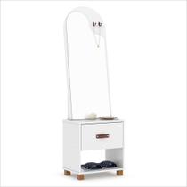 Toucador Organic com Espelho 1 Gaveta e Nicho Ej Móveis Toucador Organic com Espelho 1 Gaveta e Nicho Ej Móveis