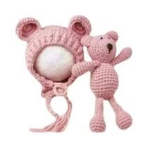 Toucas De Bebê Recém-Nascido 2PCS Acessórios De Fotografia Em Crochê Para Meninas E Meninos