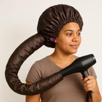 Toucas de cetim dupla face difusora na cor preta