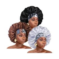 Toucas De Cetim Extra Grandes Para Mulheres, Bonés Para Dormir, Acessórios Para Banho E Chuveiro, 3