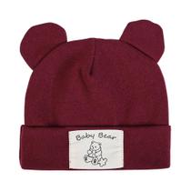 Toucas Turbante Com Orelhas De Urso Para Bebês Em Cashmere Sintético Para Meninos E Meninas