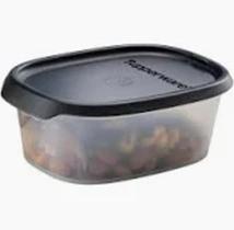 Touch Fresh Oval 540ml Translúcido Tampa Preta Tupperware