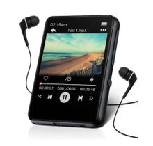 Touch Screen MP3 Player com alto-falante HD embutido, rádio FM, gravação de voz, BT 5.0, 32GB, 2.4"