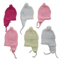 Touquinha de lã bebê kit com 3 gorros lã Touquinha de lã bebê kit com 3 gorros lã