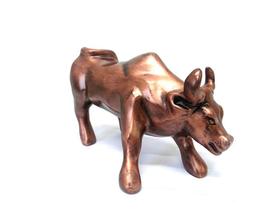 Touro Wall Street P Cobre Fosco Flor de Liz