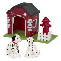 Toy Animal Figure Dog Playset Terra da Battat Firehouse