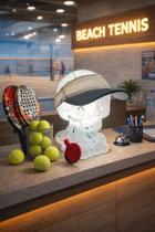 Toy Art Luminária De Mesa Moderna Artística Beach Tenis Branco Beach Tênis 127/220v Toy Art Luminária De Mesa Moderna Artística Beach Tenis Branco Beach Tênis 127/220v
