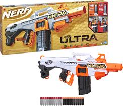 Toy Blaster Nerf Ultra Select totalmente motorizado com clipes e dardos