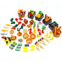 Toy BloxBrix City-Friends Brick-Food-Pieces 180 unidades com extra