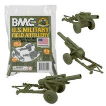 Toy BMC Classic Marx US Howitzers OD Green 3 peças Army Men Toy BMC Classic Marx US Howitzers OD Green 3 peças Army Men