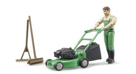 Toy Bruder bworld Gardener com cortador de grama e acessórios Toy Bruder bworld Gardener com cortador de grama e acessórios