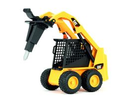 Toy Bruder Caterpillar Skid Steer Loader 09047 com acessórios Toy Bruder Caterpillar Skid Steer Loader 09047 com acessórios