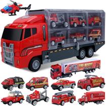 Toy Car ALOTJOY Car Toddler Toddler Toys para meninos Caminhão de bombeiros 10 em 1 Toy Car ALOTJOY Car Toddler Toddler Toys para meninos Caminhão de bombeiros 10 em 1